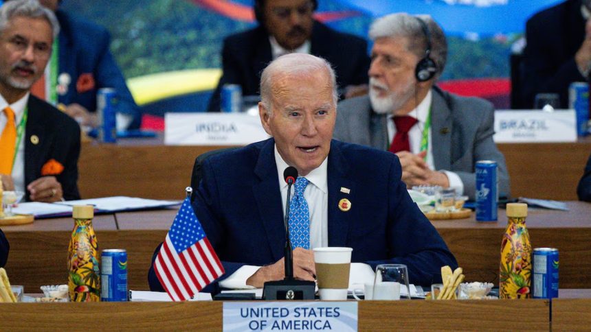 Biden pide apoyo para Ucrania y presión sobre Hamas en la cumbre del G20