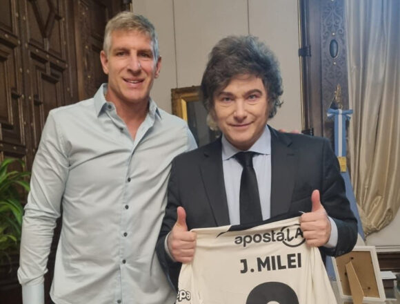 milei y martin Martín Palermo y Milei en la Rosada