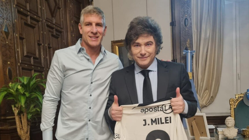 milei y martin Martín Palermo y Milei en la Rosada